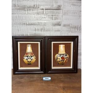 Erv Johnson Hopi Acoma Pottery Acrylic Painting Set